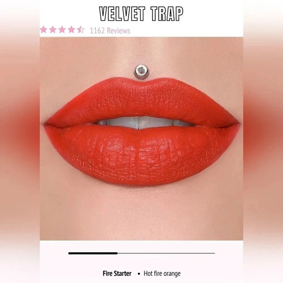 Jeffree Star, Velvet Trap Lipstick, Shade: "Fire Starter" - Picture 1 of 3